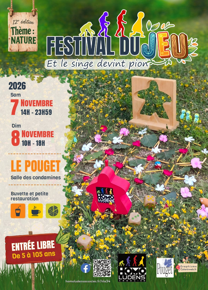 🎲 LE FESTIVAL DU JEU REVIENT AU POUGET !